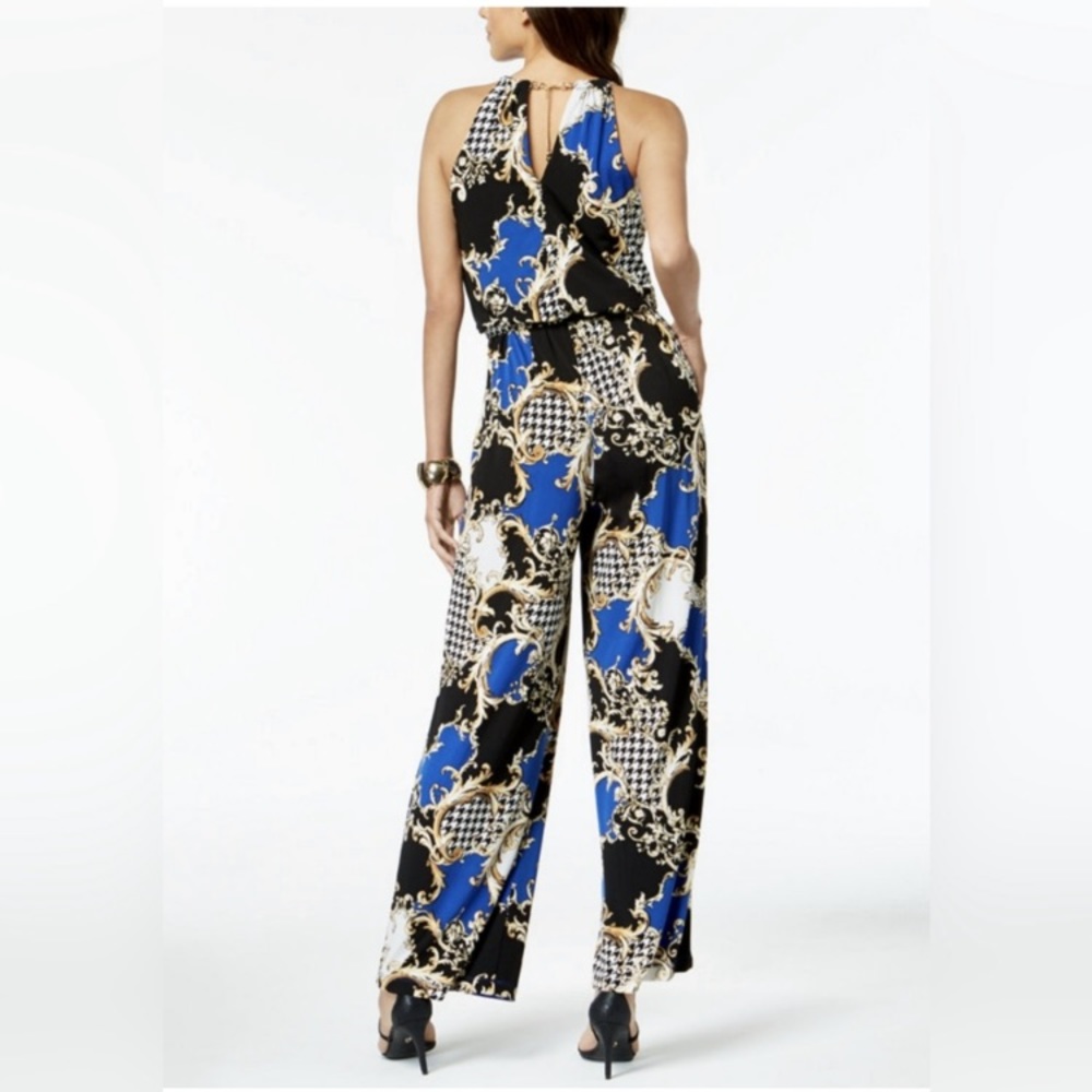 Thalia Sodi Wide Leg Chain Halter Neckline Jumpsuit - Picture 3 of 15